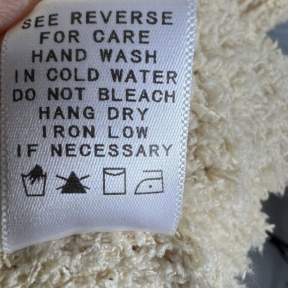 Hers & Mine Womens S Fuzzy Soft Long Maxi Beige Loose Knit Open Cardigan Pocket - Picture 14 of 15